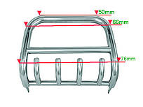 Кенгурятник QT006 нерж Nissan NP300 1999-2015