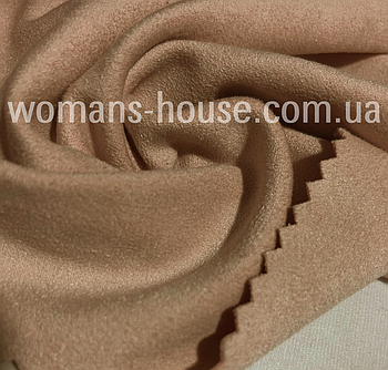 Тканина штучна замша стрейч щільна Темно-бежевий