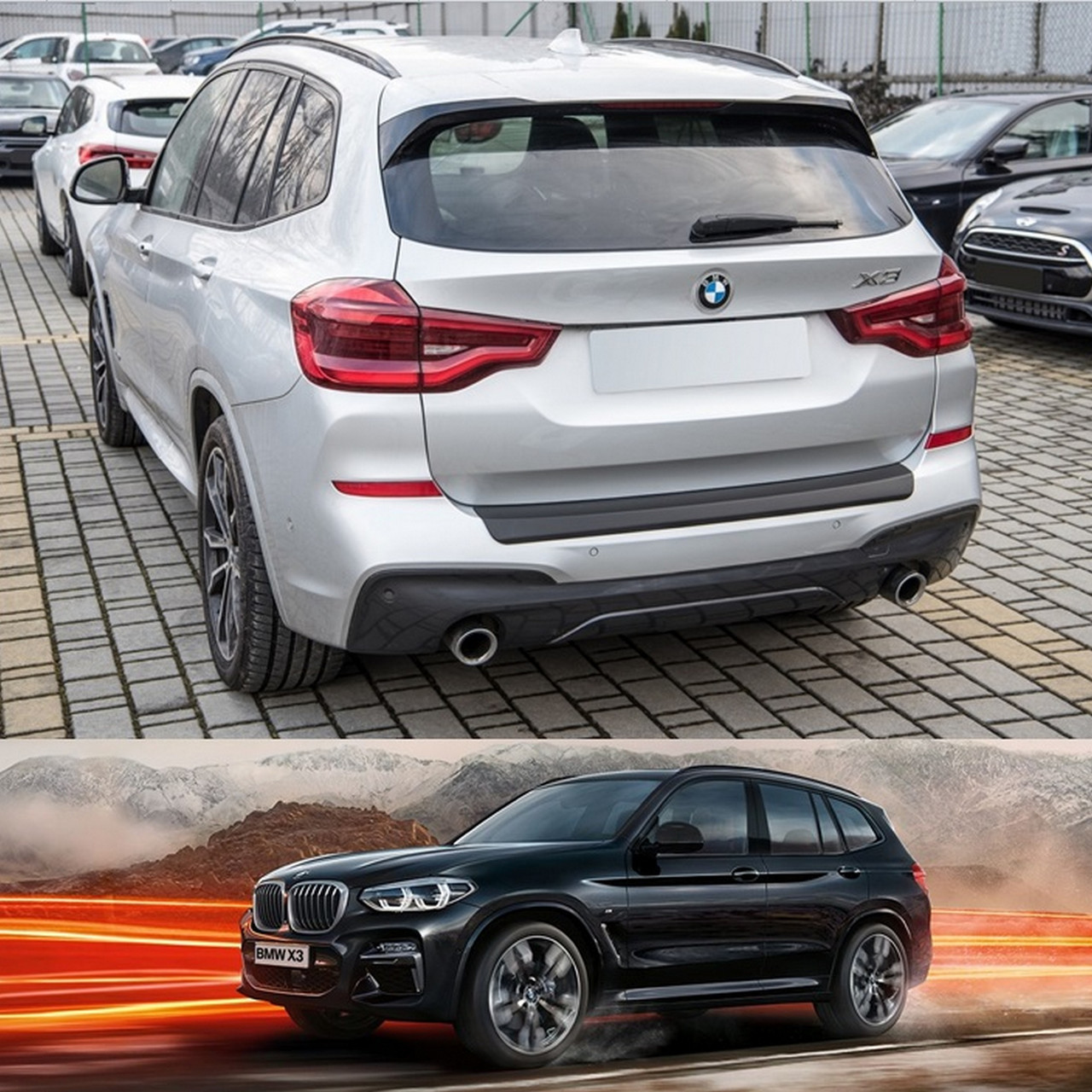 Пластикова захисна накладка на задній бампер для BMW X3 G01 M-Sport 2017+, фото 1