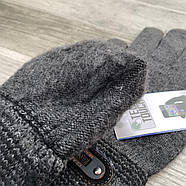 Рукавички чоловічі вовняні одинарні з начосом Tech Touch Корона, для смартфонів, асорті, 8124, фото 3