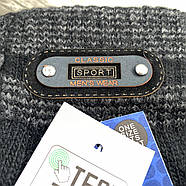 Рукавички чоловічі вовняні одинарні з начосом Tech Touch Корона, для смартфонів, асорті, 8124, фото 4