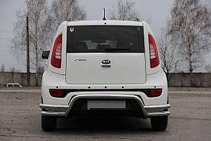 Задній захист AK007-2 нерж Kia Soul II 2013-2018