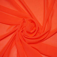 Шифон однотонний корал неон