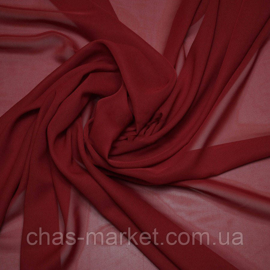 Шифон однотонний світло-бордовий