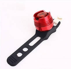 Універсальна силіконова діодна веломігалка/габарит з АЛЮМІНІЄВИМ корпусом "гідрид" із КРАСНИМ діодом Червоний