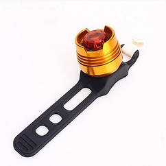 Універсальна силіконова діодна веломігалка/габарит з АЛЮМІНІЄВИМ корпусом "гідрид" із КРАСНИМ діодом ЖОВТИЙ