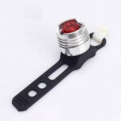 Універсальна силіконова діодна веломігалка/габарит з АЛЮМІНІЄВИМ корпусом "гідрид" із КРАСНИМ діодом ХРОМ