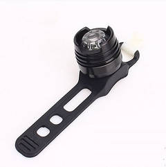 Універсальна силіконова діодна веломігалка/габарит з АЛЮМІНІЄВИМ корпусом "гідрид" із БІЛИМ/СИНИМ діодом ЧОРНИЙ+БІЛИЙ