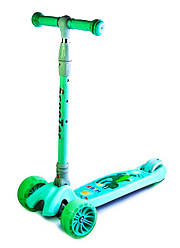 Самокат дитячий складаний SMART ZOO SMALL CROCODILE, світні колеса