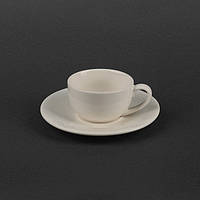 Чашка белая фарфоровая 80мл с блюдцем для эспрессо (арт. HR-A7076)