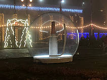 Надувна диво-куля прозора фото-зона 3 м із зимовою декорацією та вбудованим вентилятором, фото 4