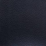 Офісне крісло чорне на ніжках хром з дерев'яними підлокітниками Самба в шкірзамі, фото 3