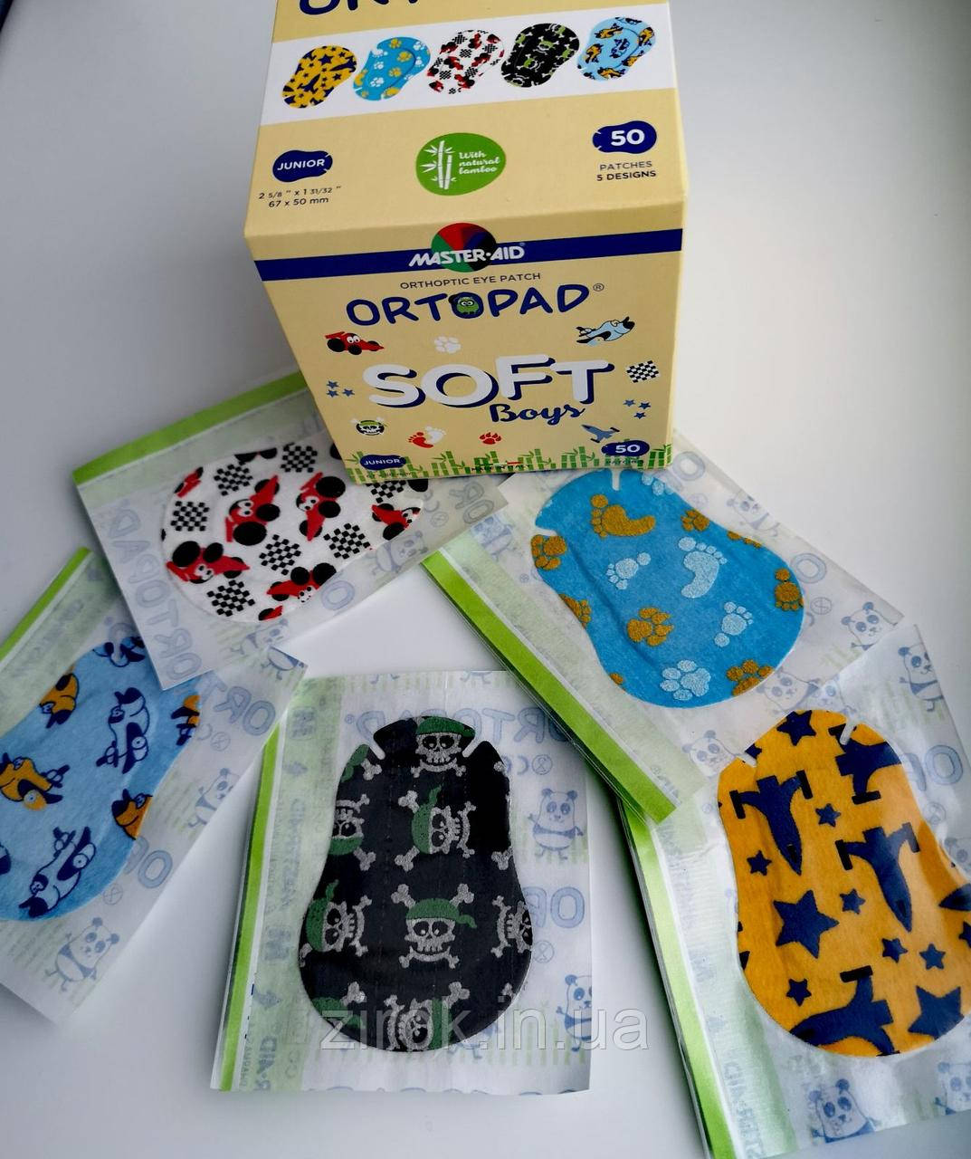 Італійський гіпоалергенний дитячий пластир для очей - оклюдер Ortopad серія Soft для хлопчиків