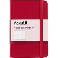 Книга записная Partner, 95*140, 96л, клет, красн, AXENT, 8301-03-A