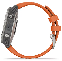 Смарт-годинник Garmin fenix 6 Sapphire - Titanium with Ember Orange Band, фото 2