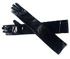 Рукавички блискучі, спандекс, розмір S-L, чорні, фото 7