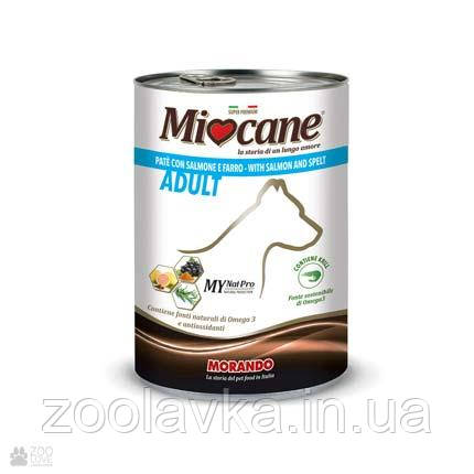 Morando Miocane Salmon & Spelt, консерви для собак з лососем і полбой 400 г