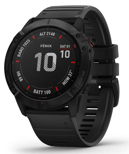 Смарт часы Garmin fenix 6X Pro - Black with Black Band - фото 3 - id-p1104493298