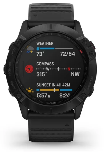 Смарт часы Garmin fenix 6X Pro - Black with Black Band - фото 2 - id-p1104493298