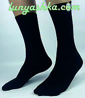 Чёрные высокие бесшовные мужские носки