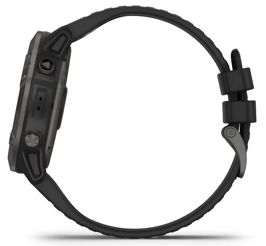 Смарт-часы Garmin fenix 6X Pro Solar - Titanium Carbon Gray DLC with Black Band - фото 4 - id-p1104494272