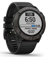 Смарт-часы Garmin fenix 6X Pro Solar - Titanium Carbon Gray DLC with Black Band