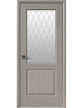 Дверное полотно Эпика Ясень New со стеклом сатин с рисунком Р2 2000х900