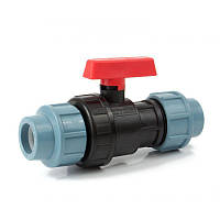 Кран кульовий для труби Ø 40мм (40мм х 40мм) (УКР)