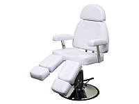 Педикюрне крісло Біле з гідравлічним регулюванням висоти мод. 227В