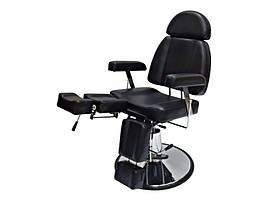 Педикюрне крісло Чорне з регульованою спинкою, з гідравлічним регулюванням висоти мод. 227В-2