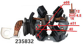 Щітковий вузол стартера CITROEN Berlingo, Jumper, Jumpy, Visa, Xantia, Xsara, FIAT Ducato Scudo HYUNDAI Lantra