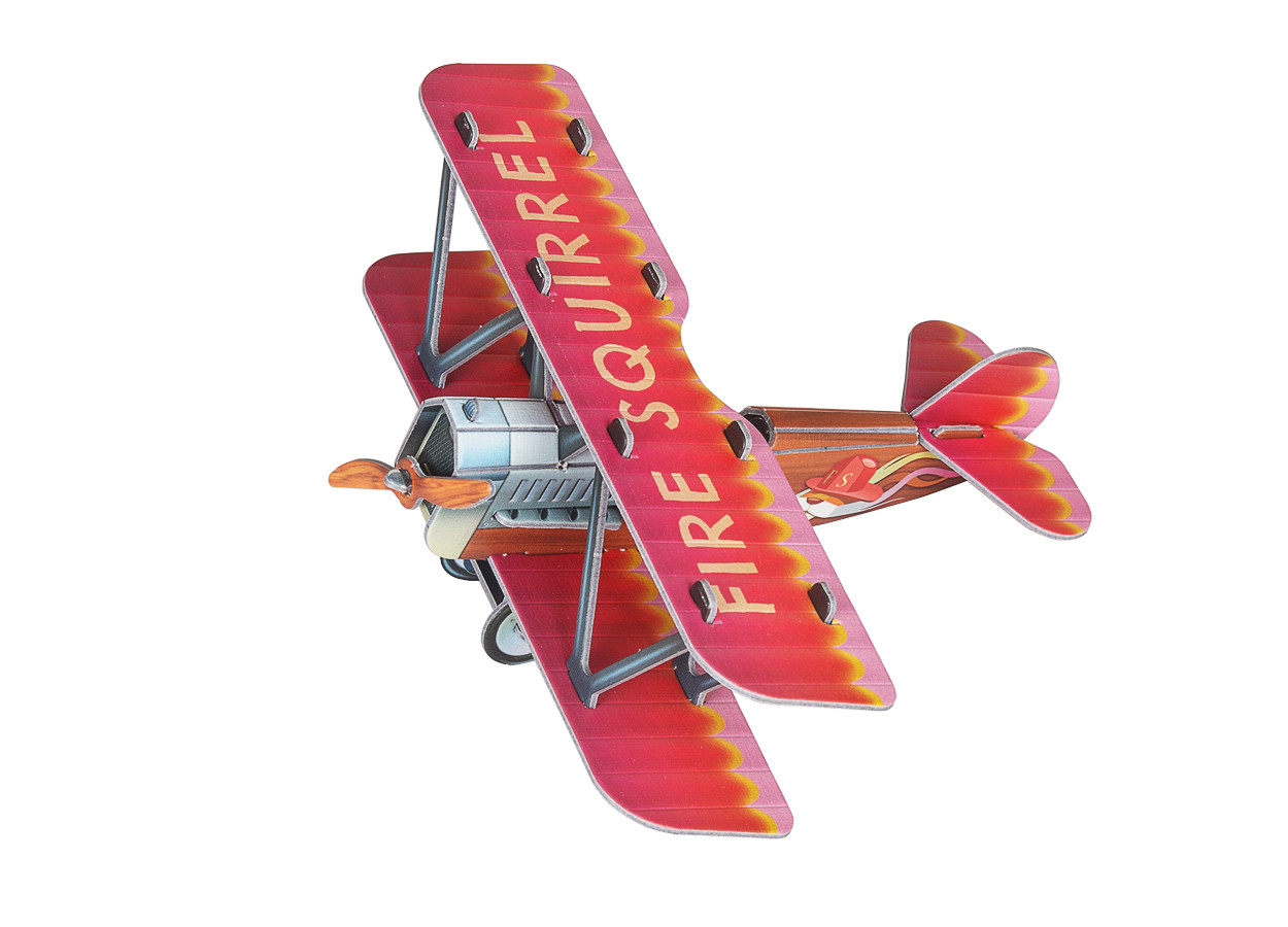 Сборная Модель Из Картона Умная Бумага Самолётик (красный) — Купить ...