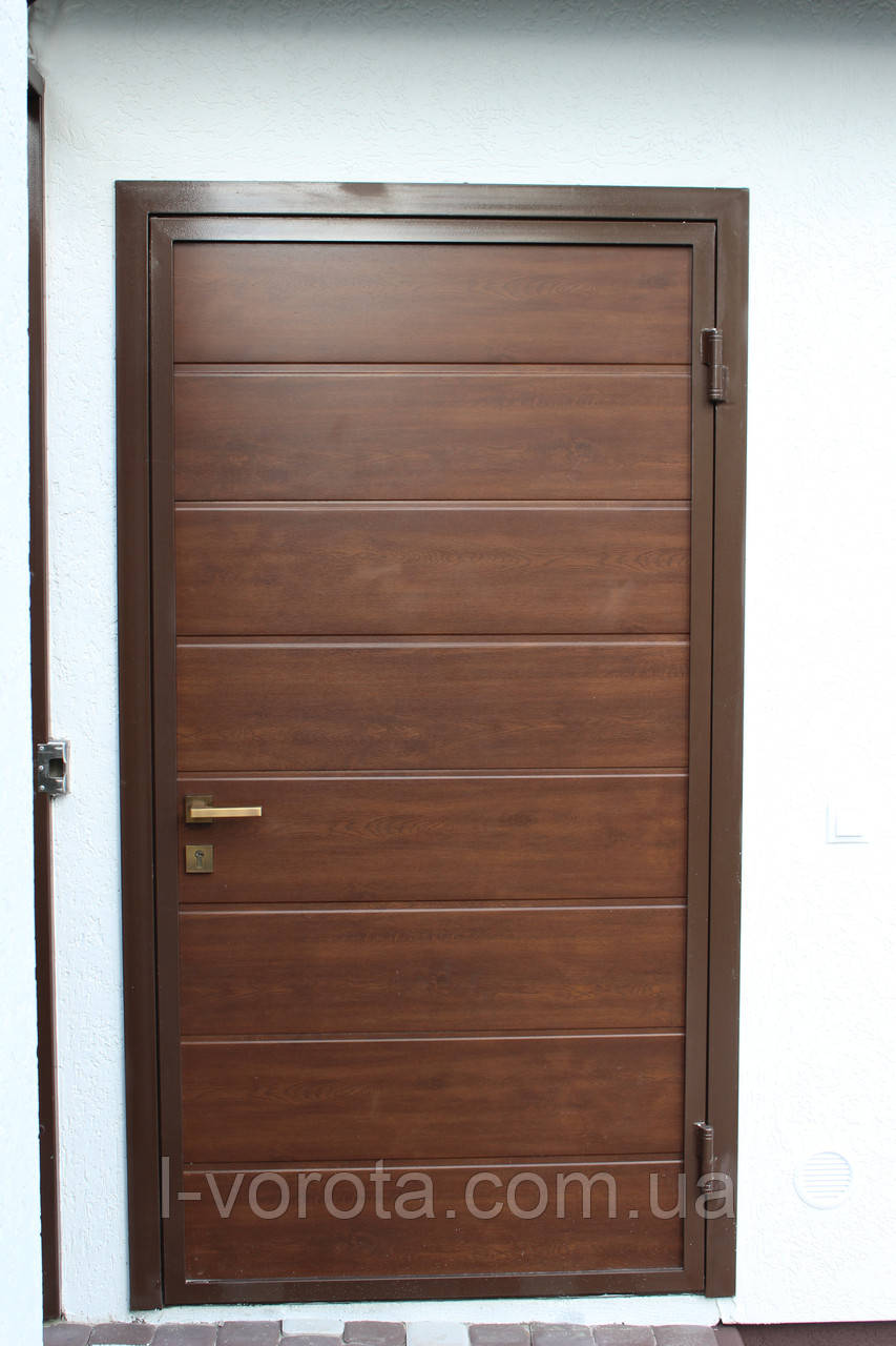 Двері обшивка сендвіч-панель 900 × 2100, колір темний дуб