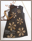 Сукня для дівчинки оригінального дизайну з натурального льону 104, фото 3