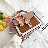 Жіноча стильна сумочка сучасного дизайну, коричнева UA-4, фото 6