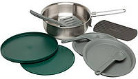 Набор Stanley Adventure Fry Pan (сковорода с крышкой (0,95л) + 2 тарелки + 2 ложки-вилки), стальной