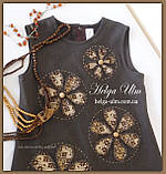 Сукня для дівчинки оригінального дизайну з натурального льону 104, фото 6