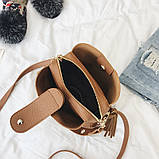 Жіноча зручна сумочка, коричнева PA-1, фото 3