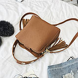 Жіноча зручна сумочка, коричнева PA-1, фото 7