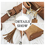 Жіноча зручна сумочка, коричнева PA-1, фото 9