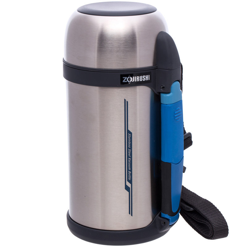 Термос ZOJIRUSHI SF-СС13ХА 1.3 л (ручка+ремінець) сталевий, фото 1