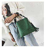 Жіноча зручна сумочка, зелена PA-2, фото 3