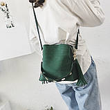 Жіноча зручна сумочка, зелена PA-2, фото 6