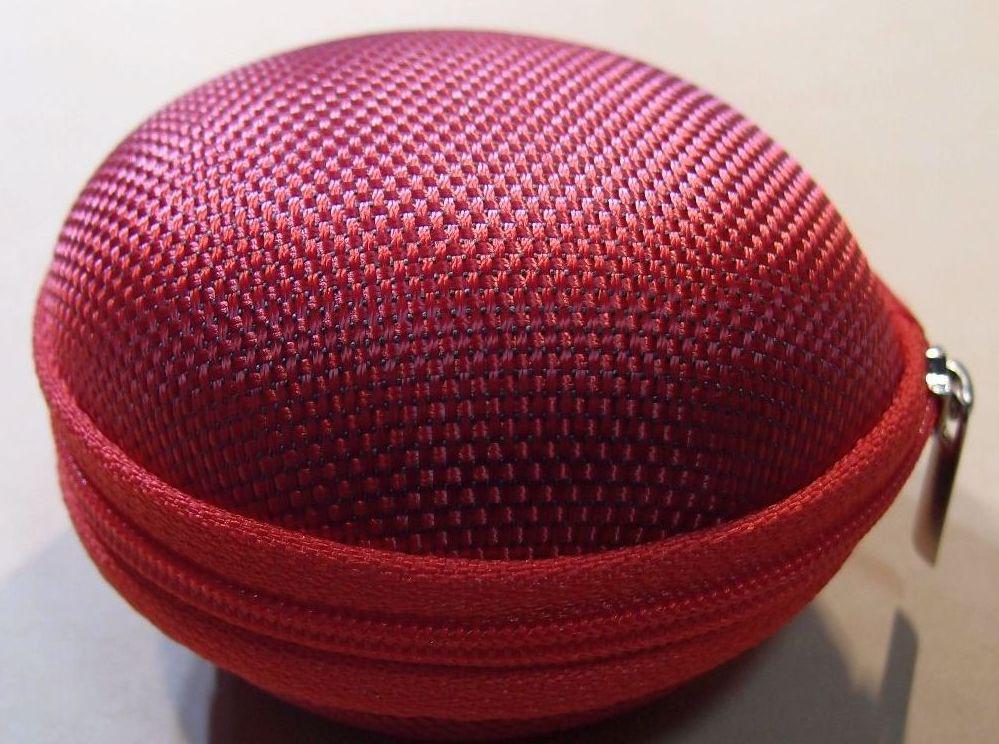 Бокс/ футляр/кейс/кофр/чохол "МАКАРОН" для навушників/дрібний жорсткий (EVA) на блискавці (12 РОЗКВЕТОК) ЧЕРВОНИЙ, фото 1