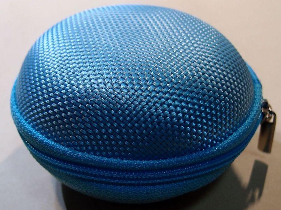 Бокс/ футляр/кейс/кофр/чохол "МАКАРОН" для навушників/дрібний жорсткий (EVA) на блискавці (12 РОЗКВЕТОК) БЛАКИТНИЙ, фото 1