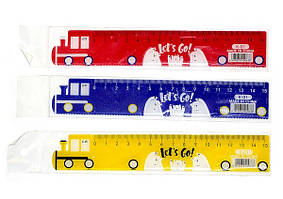 Лінійка пластикова 15см ООПТ Потяг