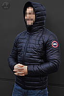 Куртка мужская зимняя теплая качественная синяя Canada Goose