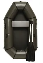 Лодка ПВХ надувна півтора місцева Grif boat GL-210 полегшена 200 кг вантажопідйомності армований ПВХ 210 см 1 сидіння