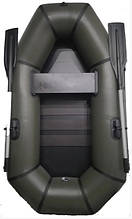 Надувна ПВХ лодка полуторамісний Grif boat GL-210LS з фанерним дном вантажопідйомність 200 кг сланевий настил