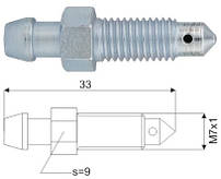 Штуцер прокачування гальм Mercedes-Benz, Mitsubishi, Opel, Saab Talbot-Simca Toyota Vauxhall QB 0088
